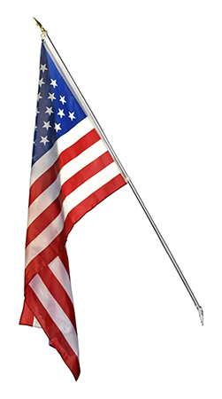 3' x 5' American U.S. Flag Kit with Pole